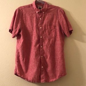 Pink Old Navy Men’s Button Down Short Sleeve - M